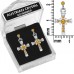 E121BS-11 Forever Silver Birthstone Cross Earrings November 106315